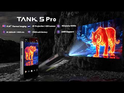 TANK 5 Pro de 8849 incorpora imágenes térmicas ultraanchas y proyección 2K a un robusto dispositivo insignia